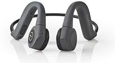Nedis Bone Conduction Koptelefoon - Bluetooth - 6.5 uur batterijduur - Ingebouwde microfoon - 8 GB intern geheugen - Volumebediening - IPX5 - Grijs