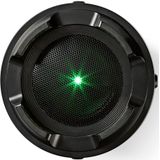 NEDIS Party Boombox | Bis zu 3,5 Stunden | 4.1 | 150 W | Medienwiedergabe: AUX/USB | IPX5 | Verknüpfbar | Tragegriff | Partylicht | Schwarz/Silber 0.80 m Silber/Schwarz