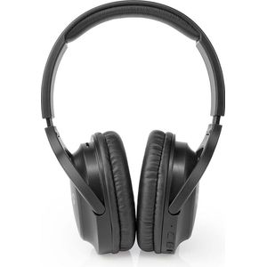 Nedis - Bluetooth Over-Ear Hoofdtelefoon - Zwart - Materiaal: Kunststof