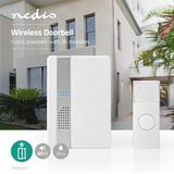 Nedis - Draadloze Deurbelset - Wit - Instelbaar Volume - Netvoeding