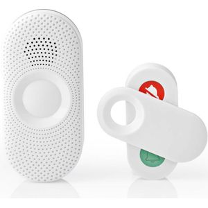 Nedis - Draadloze Deurbelset - Wit - Instelbaar Volume - Geluid - Niet Storen Knop