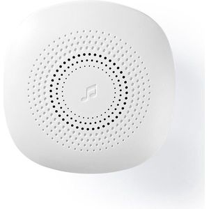 Nedis Draadloze Deurbelset - Netvoeding - 220 - 240 V AC 50 Hz - 1x CR2032 - Volume: 80 dB - Signaalbereik: 100 m - Instelbaar volume - 36 Melodiën - 1 Ontvanger - Wit