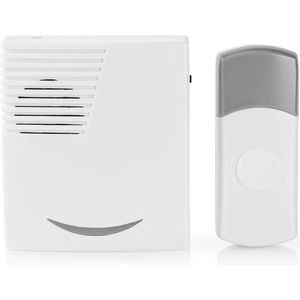 Nedis - DOORB211WT - Draadloze Deurbelset - Wit - Inclusief Batterijen