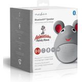 Nedis Bluetooth® Speaker - Maximale Batterijduur 3 uur - Handheld Ontwerp - 9 W - Mono - Ingebouwde Microfoon - Koppelbaar - Animaticks Melody Mouse - Grijs