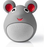 Nedis Bluetooth® Speaker - Maximale Batterijduur 3 uur - Handheld Ontwerp - 9 W - Mono - Ingebouwde Microfoon - Koppelbaar - Animaticks Melody Mouse - Grijs