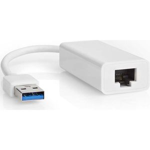 USB-A naar RJ45 (v) Gigabit Ethernet Adapter -  Wit