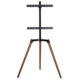 TV Bodenständer - 50-65"" - maximal unterstützes Bildschirmgewicht: 35 kg - Scandinavian Design - drehbar - Anti-Kipp-Gurt - Schnappverschluss - Aluminium/Stahl - Schwarz