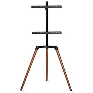 Nedis premium vloerstandaard in schildersezeldesign voor schermen tot 65 inch / draaibaar / zwart/bruin