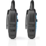 Nedis - WLTK0300BU - Walkietalkie - Blauw, Zwart - 2 Stuks