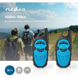 Nedis - WLTK0300BU - Walkietalkie - Blauw, Zwart - 2 Stuks