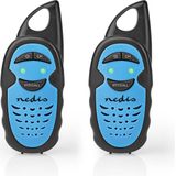 Nedis - WLTK0300BU - Walkietalkie - Blauw, Zwart - 2 Stuks