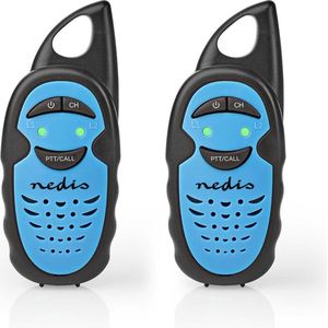 Nedis - WLTK0300BU - Walkietalkie - Blauw, Zwart - 2 Stuks