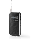 Nedis RDFM1110SI Fm/Am-radio 1,5 W Zakformaat Zilver / Zwart