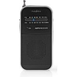 Nedis - Draagbare Noodradio - AM/FM - Zwart - Compact