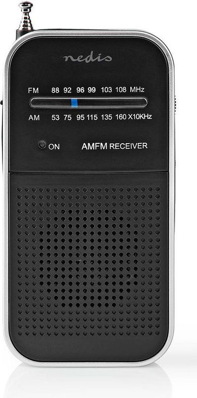 Nedis - Draagbare Noodradio - AM/FM - Zwart - Compact