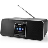 Nedis Internetradio - Tafelmodel - Bluetooth / Wi-Fi - DAB+ / FM / Internet - 2.4 "" - Kleurenscherm - 42 W - Afstandbestuurbaar - App-gestuurd - Koptelefoonoutput - Wekker - Slaaptimer - Zwart