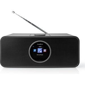 Nedis tafelradio met internetradio, FM-radio, Bluetooth en USB lader - 42W / zwart