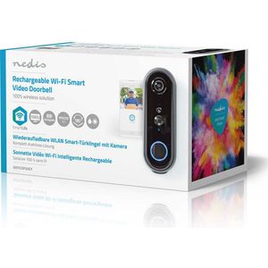 Slimme Wifi Videodeurbel - Full HD - Met Nachtzicht en Bewegingssensor - Op Batterij - Grijs