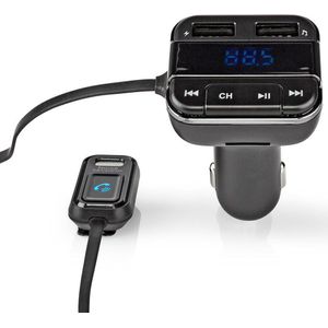 FM-Audiotransmitter voor Auto | Gefixeerd | Handsfree bellen | 0.8 " | LED-Scherm | Bluetooth® | 5.0 V DC / 1.0 A / 5.0 V DC / 2.4 A | Google Assistant / Siri | Grijs / Zwart
