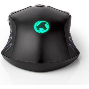 Nedis Gaming Muis - Wired & Wireless - 500 / 1000 / 2000 / 3000 / 5000 / 10000 dpi - Instelbare DPI - Aantal knoppen: 7 - Programmeerbare knoppen - Rechtshandig - 1.50 m - RGB