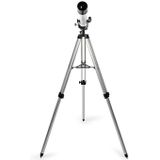 Telescoop - Diafragma: 70 mm - Brandpuntsafstand: 700 mm - Finderscope: 5 x 24 - Maximale werkhoogte: 125 cm - Tripod - Wit/Zwart