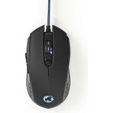 Nedis - GCK41100BKIT Gaming Combo Kit - Toetsenbord - Koptelefoon - Muis - Muismat - Blauw / Zwart