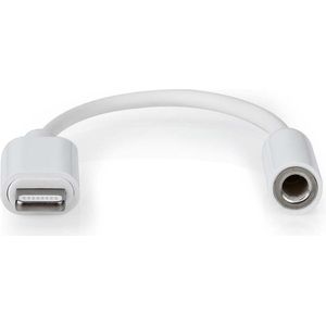 Nedis Lightning-Adapter - Apple Lightning 8-Pins - 3,5 mm Female - Vernikkeld - 0.10 m - Rond - PVC - 5412810334469