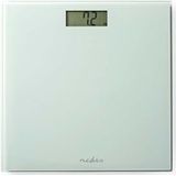 Nedis - Weegschaal - Personenweegschaal - Wit - Gehard Glas