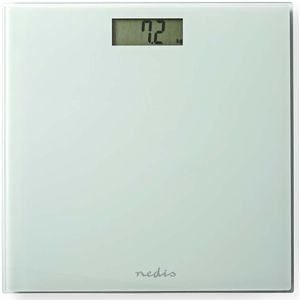 Nedis - Weegschaal - Personenweegschaal - Wit - Gehard Glas