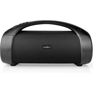 Nedis Bluetooth Party Boombox - 6 uur - 2.0 - 120 W - Media afspeelmogelijkheden: AUX / USB - IPX5 - Koppelbaar - Handgreep - Feestverlichting - Zwart