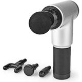 Nedis Sportmassagepistool - Batterij Gevoed - Ingebouwde Lithium-Ion - Oplaadbaar - 6 Massage Modes - 4 Verwisselbare Hulpstukken - Grijs / Zwart