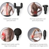 Nedis Sportmassagepistool - Batterij Gevoed - Ingebouwde Lithium-Ion - Oplaadbaar - 6 Massage Modes - 4 Verwisselbare Hulpstukken - Grijs / Zwart
