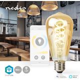 Nedis - SmartLife Wi-Fi Filamentlamp - ST64 - E27 - Volledige Kleuren
