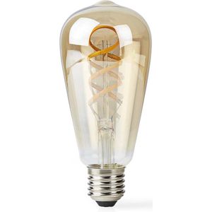 Nedis Slimme E27 lamp | Edison ST64 | Filament  | Goud | 1800-6500K | Dimbaar | 4.9W (40W)