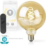 Nedis - WIFILRT10G125 - Slimme Full Colour Retro Filament LED Lamp - G125 - Wit