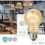 Nedis - SmartLife - Wifi E27 LED Filamentlamp - Warm- en Koud Wit - Transparant