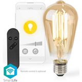 Nedis Smart lamp E27 | Edison ST64 | 1800-3000K | Filament | Goud | 806 lumen | 7W