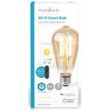 Nedis - SmartLife Wi-Fi Filament LED-Lamp - E27 Fitting - Warm-Wit - Goud/Glas