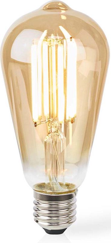 Nedis - SmartLife Wi-Fi Filament LED-Lamp - E27 Fitting - Warm-Wit - Goud/Glas