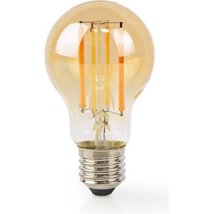 Nedis Smart lamp E27 | Peer A60 | 1800-3000K | Filament | Goud | 806 lumen | 7W