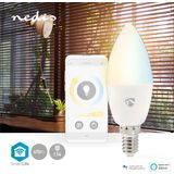 Wi-Fi - Smart LED-Lamp - Warm- tot Koud-Wit - E14 - Draadloos