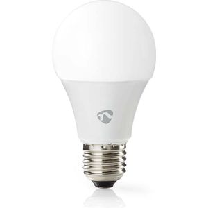Nedis SmartLife - LED-Glühbirne - Form: Glühbirne - E27 - 9 W (entspricht 60 W) - Klasse F - RGB/warm- bis kaltweißes Licht - 2700-6500 K - weiß