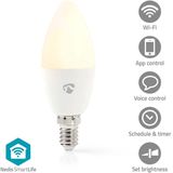 Nedis - SmartLife Wi-Fi LED-lamp - E14 Fitting - C37 Vorm - Full-Color en Warm-Wit tot Koud-Wit