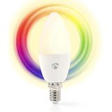 Nedis - SmartLife Wi-Fi LED-lamp - E14 Fitting - C37 Vorm - Full-Color en Warm-Wit tot Koud-Wit