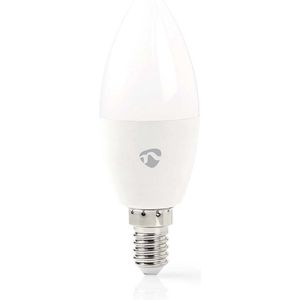 Slimme Wifi E14 LED Filamentlamp - Kaars - 4,9W - RGB en Wit 2700K - 6500K - Wit