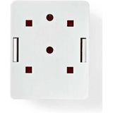 Nedis - CCGP89120WT - Netwerk Wanddoos - Wit - PVC - 1 Poort