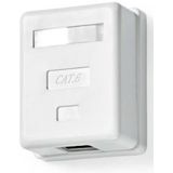 Nedis - CCGP89120WT - Netwerk Wanddoos - Wit - PVC - 1 Poort