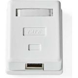 Nedis - CCGP89120WT - Netwerk Wanddoos - Wit - PVC - 1 Poort