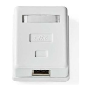 Nedis - CCGP89120WT - Netwerk Wanddoos - Wit - PVC - 1 Poort