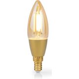 Nedis - SmartLife - Wifi E14 LED Filamentlamp - Warm Wit - 4,9W - Kaarsvorm
